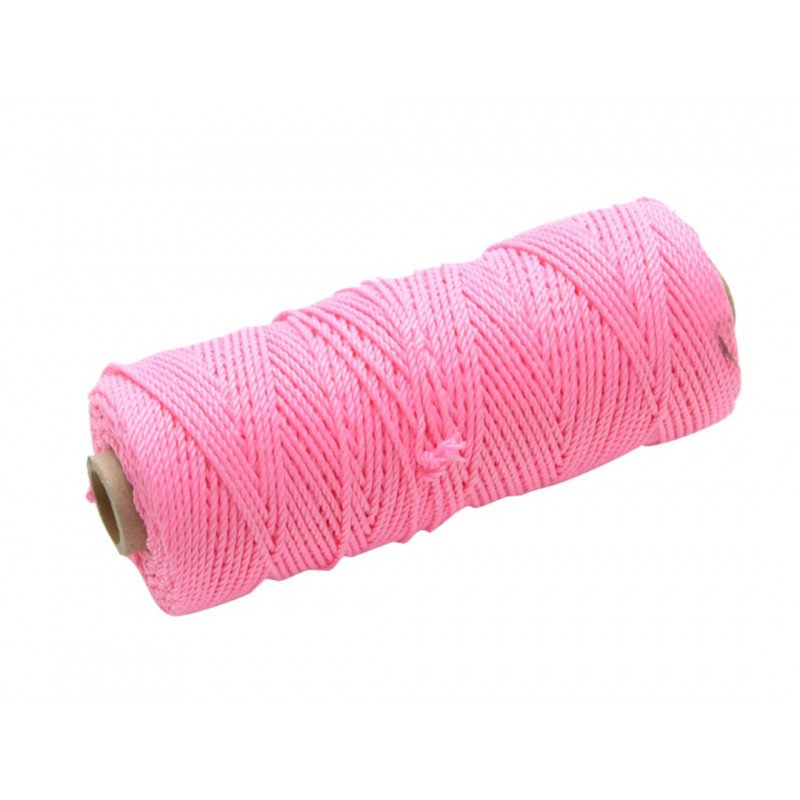 Hi-Vis Nylon Brick Line 100m (330ft) Pink Hi-Vis Nylon Brick Line 100m (330ft) Pink
