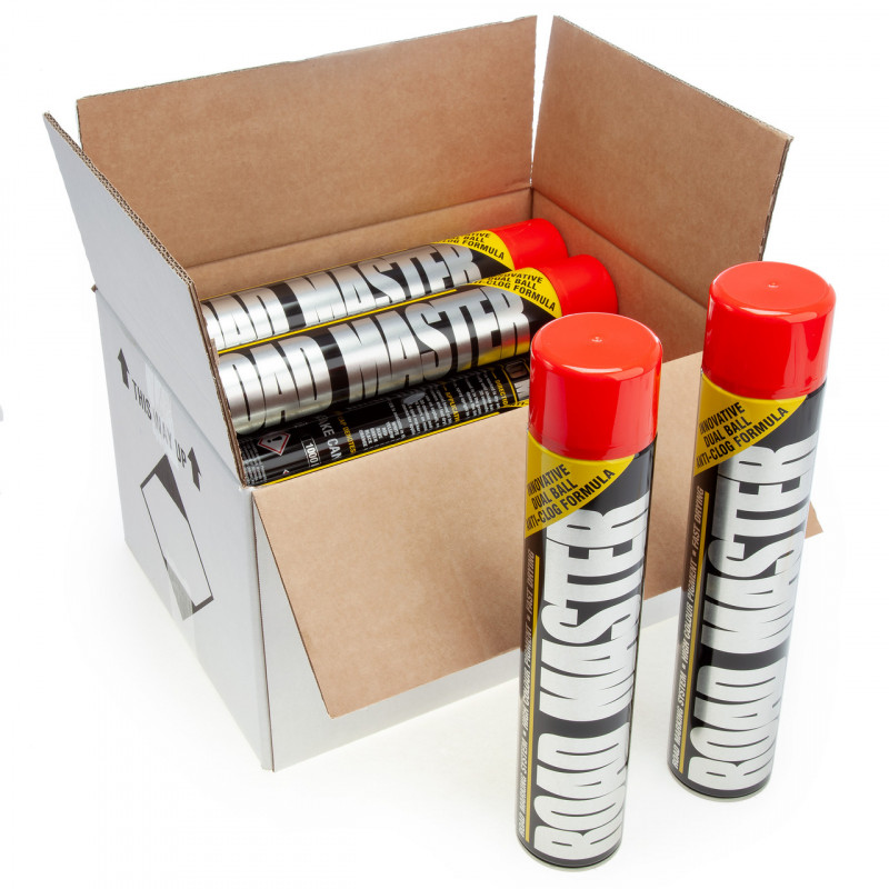 Roadmaster AARO04 Red Line Marking Paint 750ml (Box of 12) Roadmaster AARO04 Red Line Marking Paint 750ml (Box of 12)