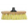 Soft Cream PVC Bristle Broom Head 300mm (12in) Threaded Socket