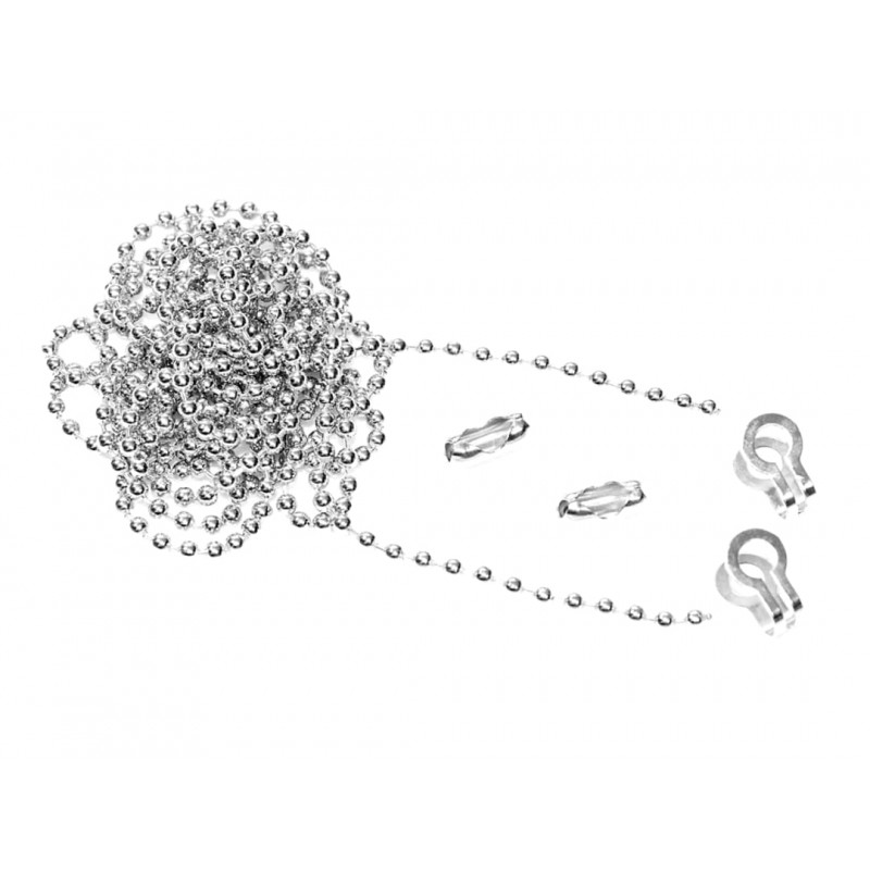 Brass Ball Chain Kit Nickel Plated 1m Brass Ball Chain Kit Nickel Plated 1m