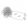 Brass Ball Chain Kit Nickel Plated 1m