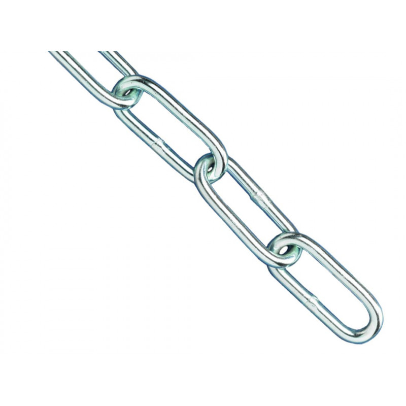 Zinc Plated Chain 4mm x 2.5m - Max. Load 120kg Zinc Plated Chain 4mm x 2.5m - Max. Load 120kg