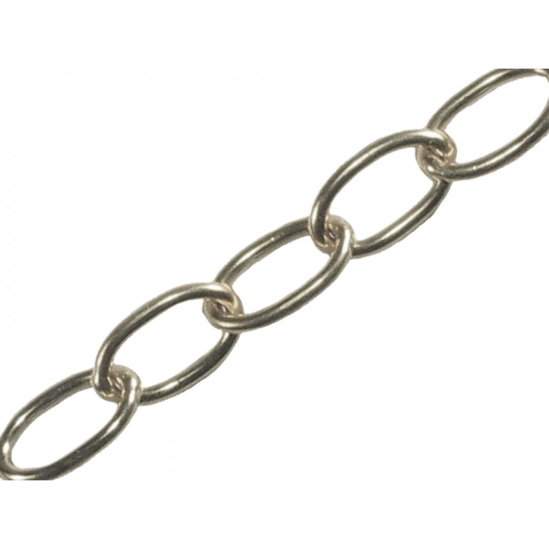 Oval Chain 1.8mm x 10m Chrome Oval Chain 1.8mm x 10m Chrome