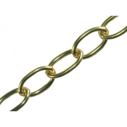 Oval Chain 2.3mm x 10m Polished Brass