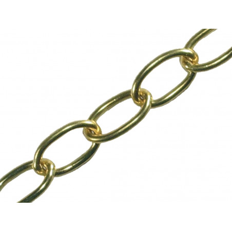 Oval Chain 2.3mm x 10m Polished Brass