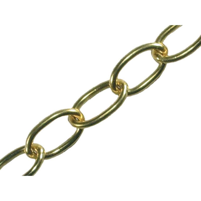 Oval Chain 1.8mm x 10m Polished Brass Oval Chain 1.8mm x 10m Polished Brass