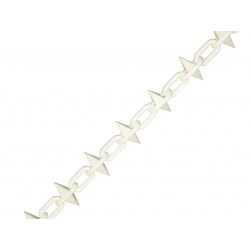 Plastic Chain 6mm x 12.5m White Spiked