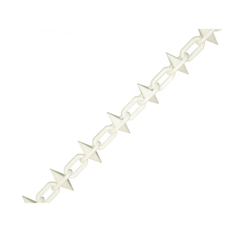 Plastic Chain 6mm x 12.5m White Spiked Plastic Chain 6mm x 12.5m White Spiked