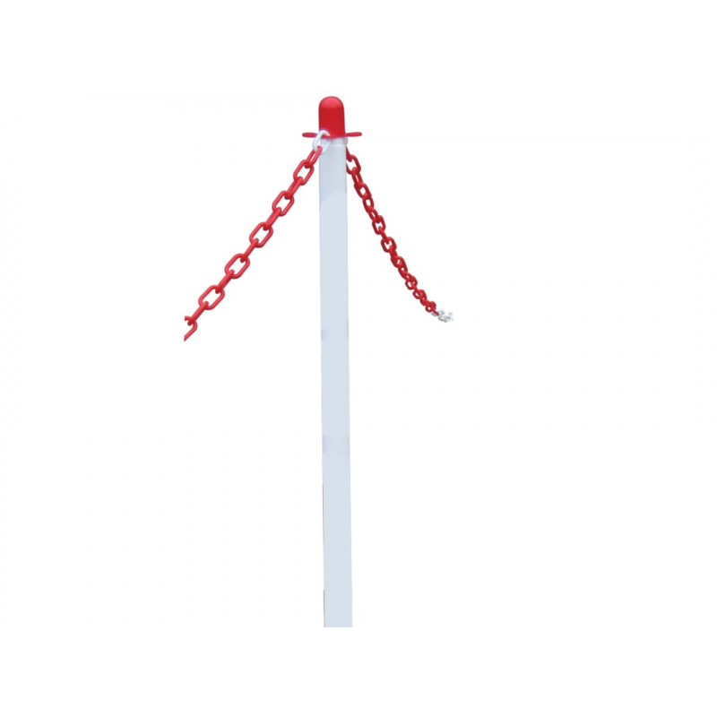 Plastic Post for Chain - White Plastic Post for Chain - White