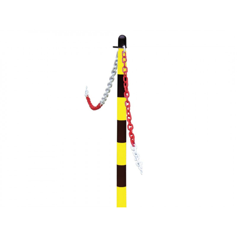 Plastic Post for Chain - Yellow / Black Plastic Post for Chain - Yellow / Black