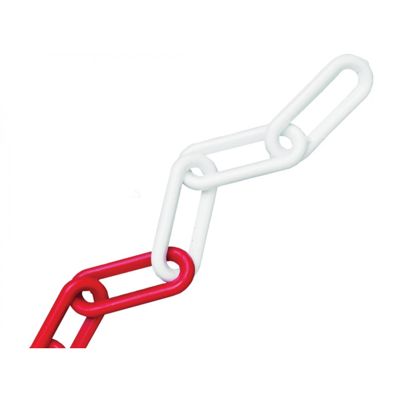 Plastic Chain 8mm x 12.5m Red / White Plastic Chain 8mm x 12.5m Red / White