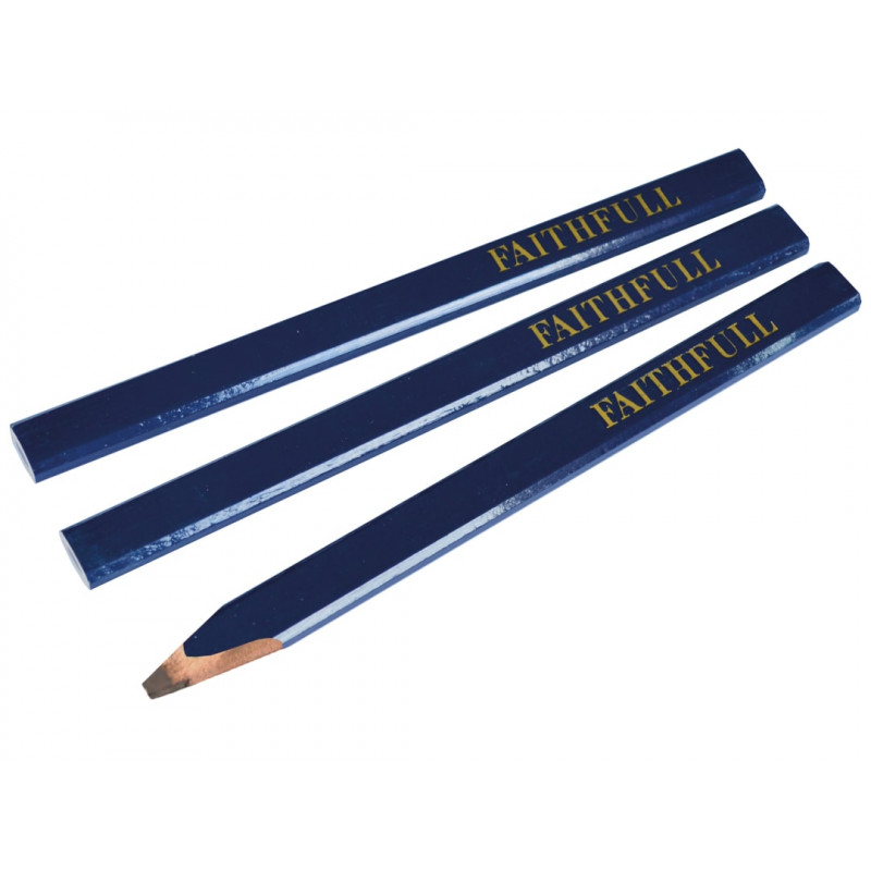Carpenter's Pencils - Blue / Soft (Pack 3) Carpenter's Pencils - Blue / Soft (Pack 3)