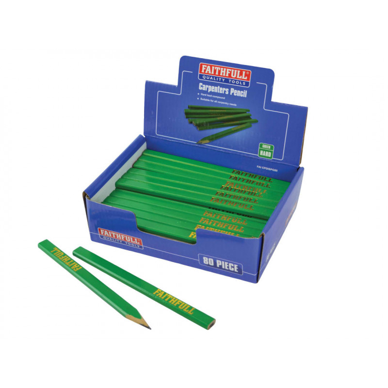 Carpenter's Pencils - Green / Hard (Display 80) Carpenter's Pencils - Green / Hard (Display 80)