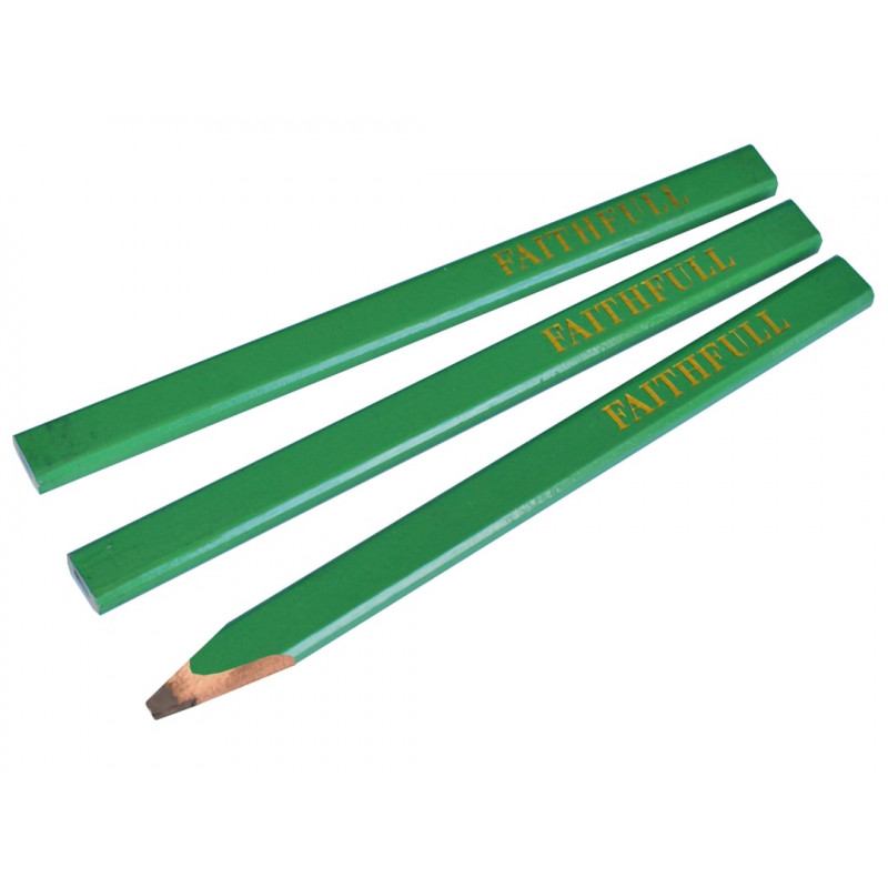 Carpenter's Pencils - Green / Hard (Pack 3) Carpenter's Pencils - Green / Hard (Pack 3)
