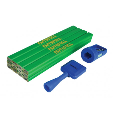Carpenter's Pencil Kit Green / Hard (Pack 12)