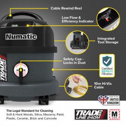 Numatic TRM240 TradeLine M-Class Site Vacuum (110V)