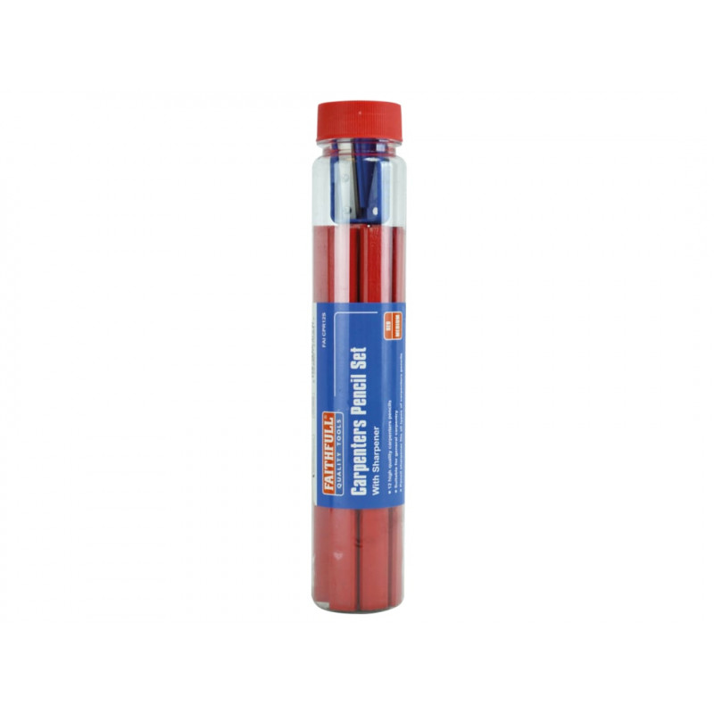 Carpenter's Pencils Tube & Sharpener Carpenter's Pencils Tube & Sharpener