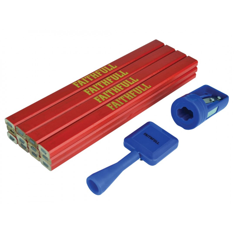 Carpenter's Pencil Kit Red / Medium (Pack 12) Carpenter's Pencil Kit Red / Medium (Pack 12)