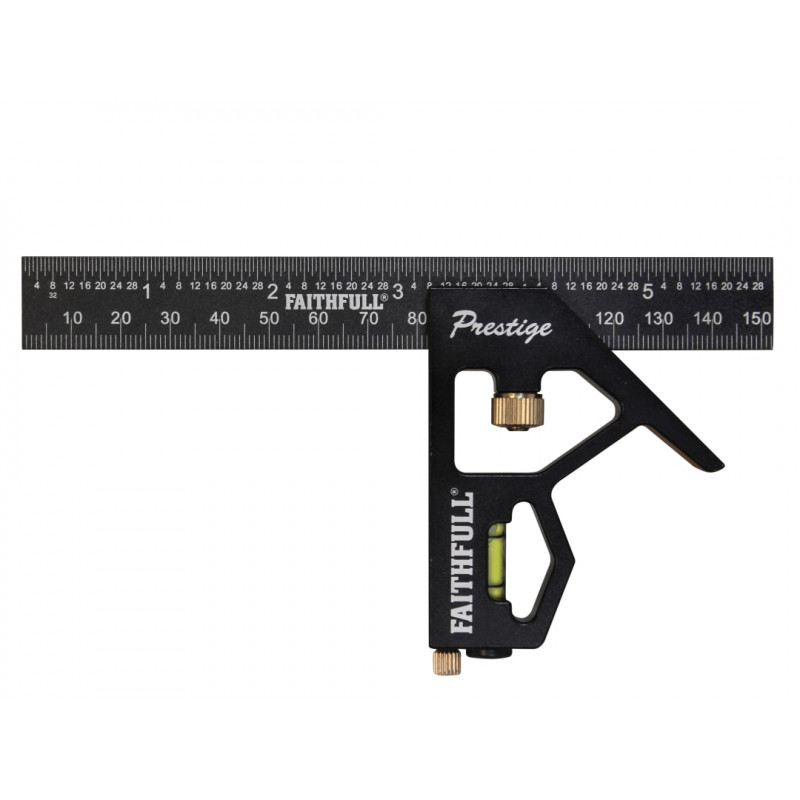 Prestige Combination Square Black Aluminium 150mm (6in) Prestige Combination Square Black Aluminium 150mm (6in)