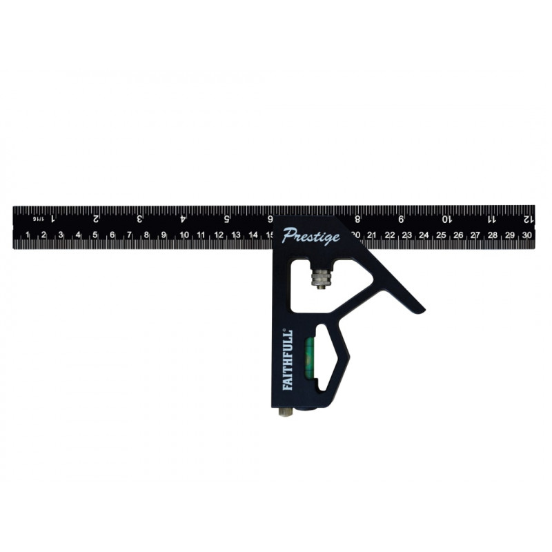 Prestige Combination Square Black Aluminium 300mm (12in) Prestige Combination Square Black Aluminium 300mm (12in)