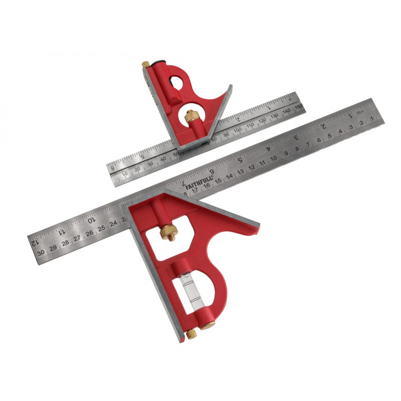 Combination Square Twin Pack 150mm (6in) & 300mm (12in) Combination Square Twin Pack 150mm (6in) & 300mm (12in)