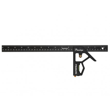 Prestige Combination Square Black Aluminium 400mm (16in)