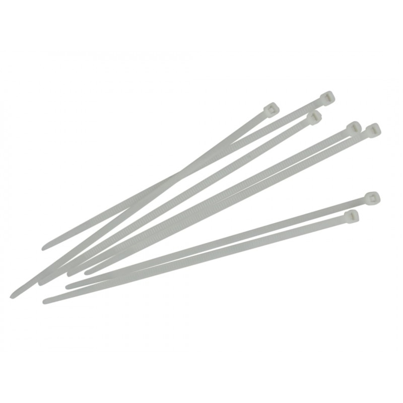 Cable Ties White 4.8 x 300mm (Pack 100) Cable Ties White 4.8 x 300mm (Pack 100)