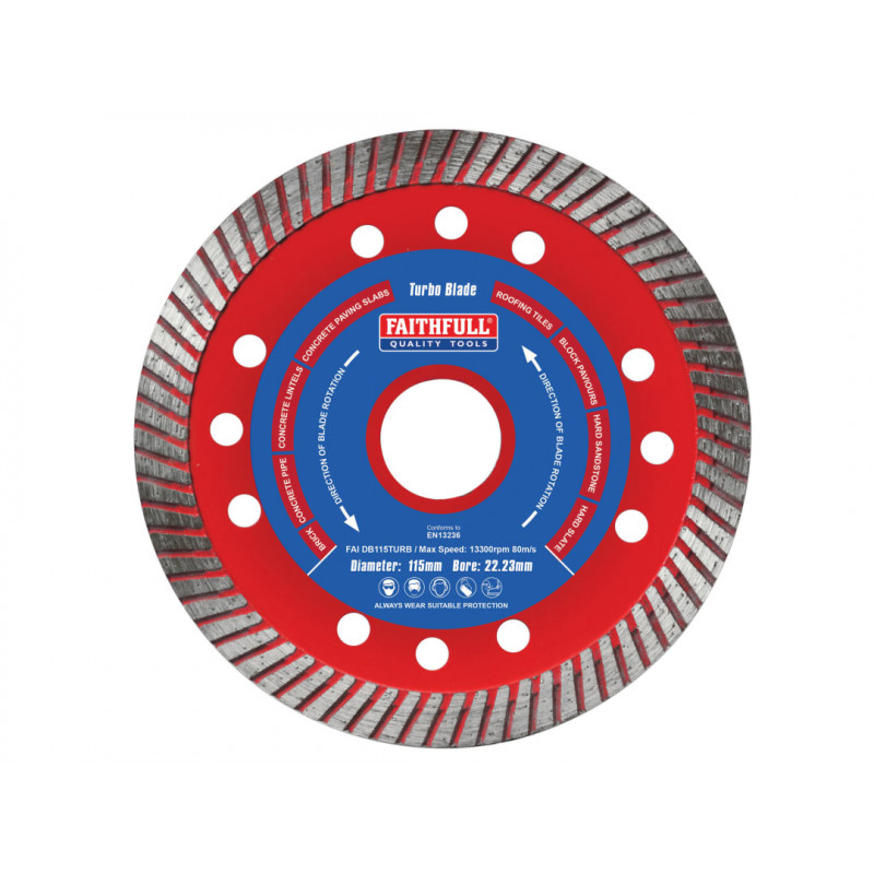 Turbo Cut Diamond Blade 115 x 22mm Turbo Cut Diamond Blade 115 x 22mm