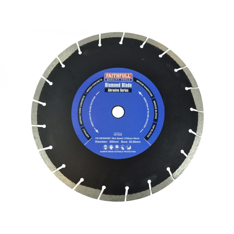 Abrasive Diamond Blade 300 x 20mm Abrasive Diamond Blade 300 x 20mm