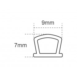 Silicone Draught Excluder Brown 6M 9 x 7mm