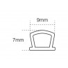 Silicone Draught Excluder Brown 6M 9 x 7mm