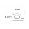 EPDM Draught Excluder White 24M 9 x 5.5mm
