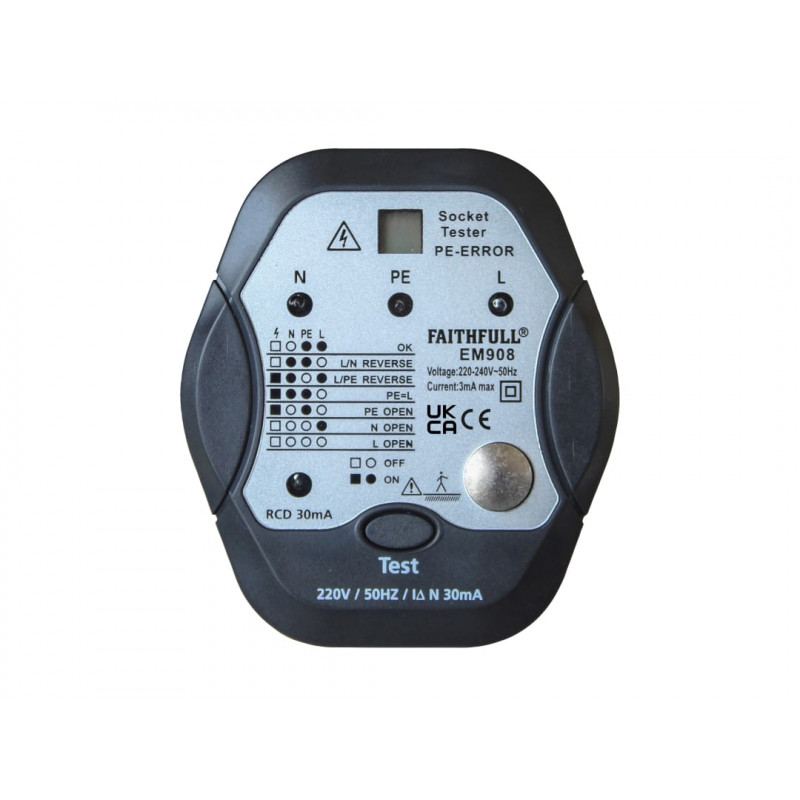 Socket Polarity Tester with RCD Test Function Socket Polarity Tester with RCD Test Function