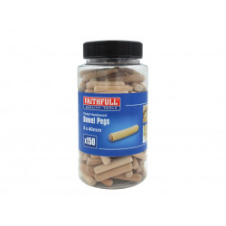 Wood Dowels Fluted 40 x 8mm (Tub 150)