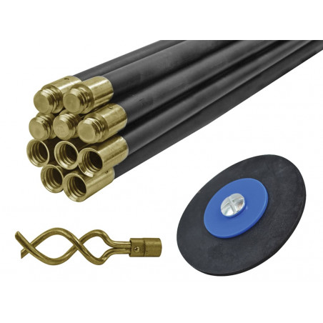 Universal Drain Clean Set (10 x Rods Plunger & Worm)
