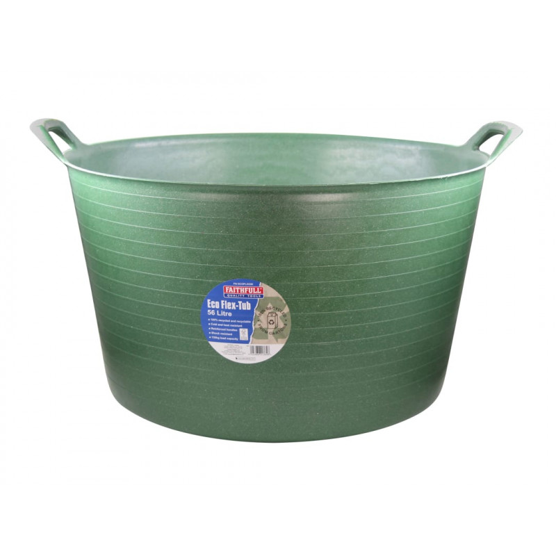 Eco Flex Tub 56 litre - Recycled Green Eco Flex Tub 56 litre - Recycled Green