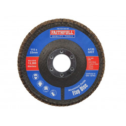 Aluminium Oxide Flap Disc 115 x 22mm 120 Grit