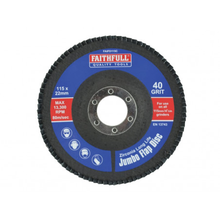 Abrasive Jumbo Flap Disc 115mm Coarse