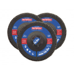 Zirconia Abrasive Jumbo Flap Disc 125 x 22mm 80 Grit (3 Pack)