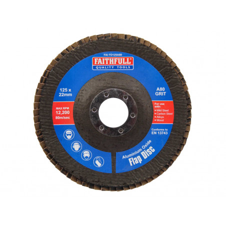 Aluminium Oxide Flap Disc 125 x 22mm 80 Grit