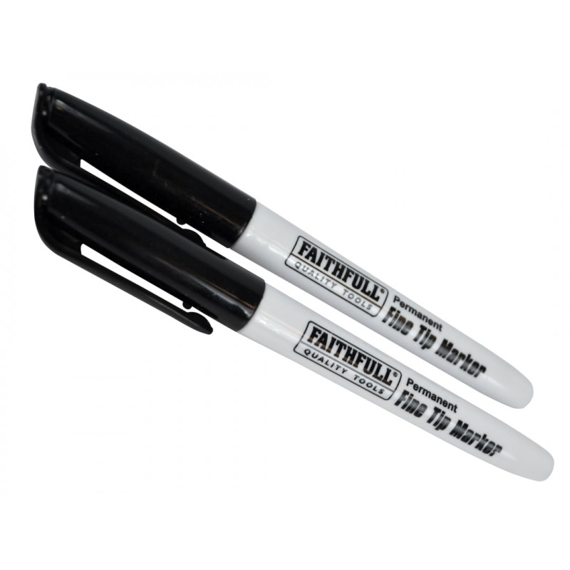 Fibre Tip Marker Pen Black (Pack 2) Fibre Tip Marker Pen Black (Pack 2)