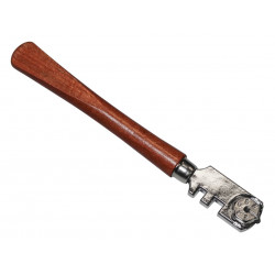 Six Wheel Glasscutter Tungsten Carbide - Wood Handle