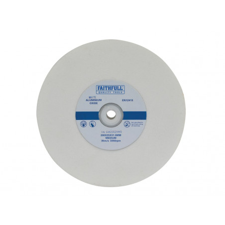 General Purpose Grinding Wheel 200 x 25mm White Medium