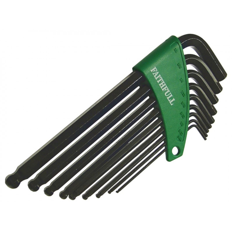 Imperial Ball End Long Arm Hexagon Key Set, 9 Piece Imperial Ball End Long Arm Hexagon Key Set, 9 Piece