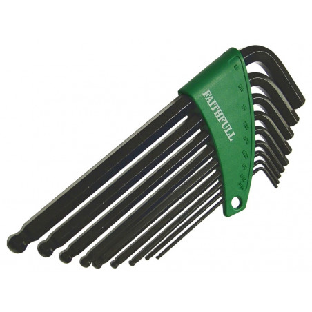 Imperial Ball End Long Arm Hexagon Key Set, 9 Piece