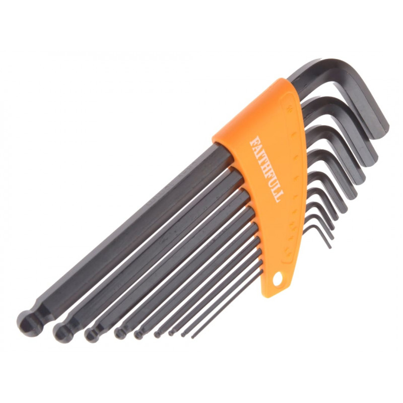 Metric Ball End Long Arm Hexagon Key Set, 9 Piece Metric Ball End Long Arm Hexagon Key Set, 9 Piece