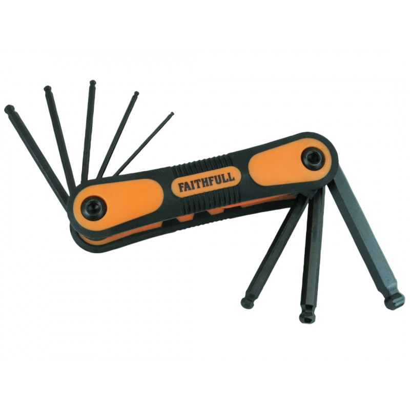 Metric Folding Ball End Hexagon Key Set, 8 Piece Metric Folding Ball End Hexagon Key Set, 8 Piece