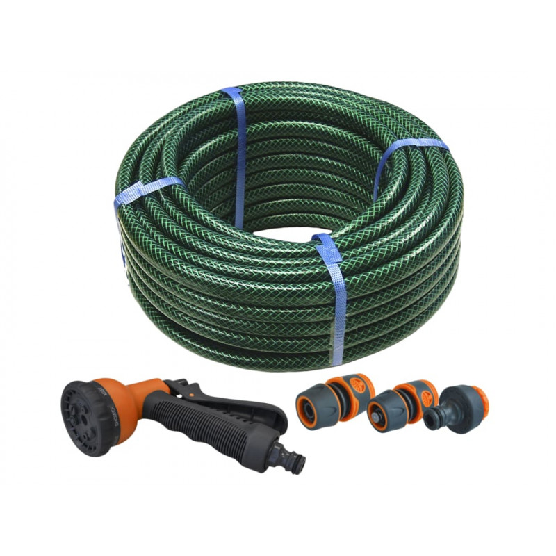 PVC Reinforced Hose 15m Fittings & Spray Gun PVC Reinforced Hose 15m Fittings & Spray Gun