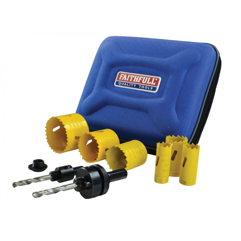 Universal Varipitch Holesaw Electrician's Kit, 9 Piece 16-51mm