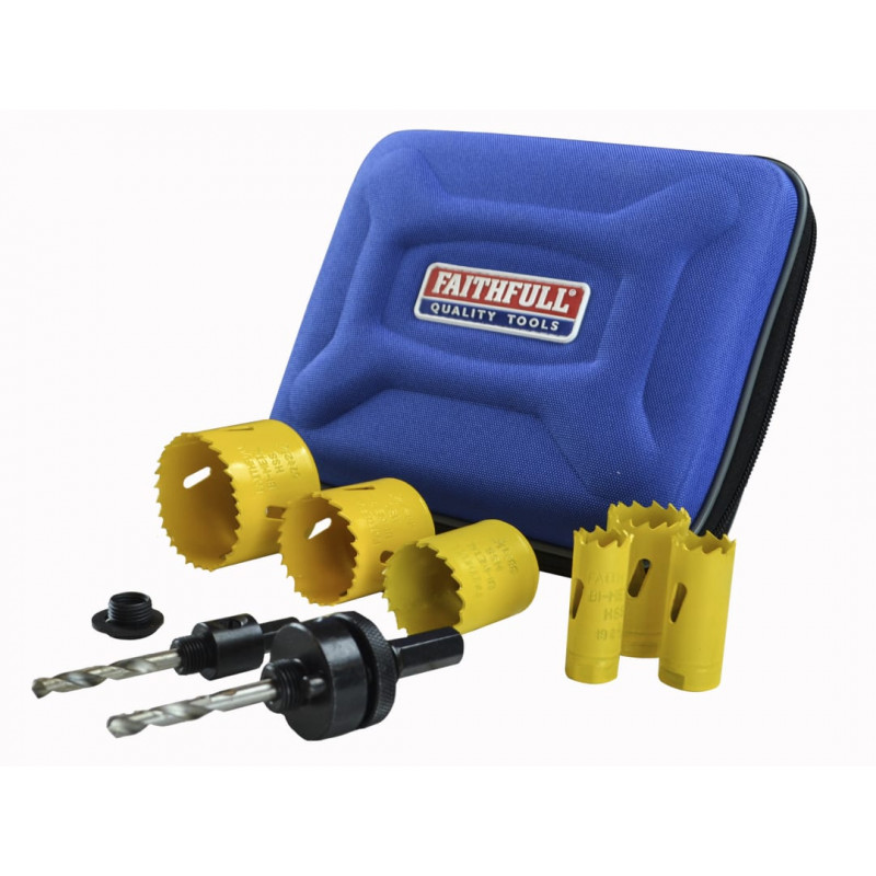 Universal Varipitch Holesaw Plumber's Kit, 9 Piece 19-57mm Universal Varipitch Holesaw Plumber's Kit, 9 Piece 19-57mm